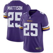 Wholesale Cheap Nike Vikings #25 Alexander Mattison Purple Team Color Men's Stitched NFL Vapor Untouchable Limited Jersey