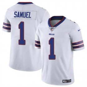 Cheap Men\'s Buffalo Bills #1 Curtis Samuel White Vapor Untouchable Limited Football Stitched Jersey