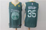 Wholesale Cheap Men's Golden State Warriors #35 Kevin Durant Dark Green 2017-2018 Nike Swingman Rakuten Stitched NBA Jersey