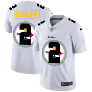Wholesale Cheap Pittsburgh Steelers #2 Mason Rudolph White Men's Nike Team Logo Dual Overlap Limited NFL Jersey