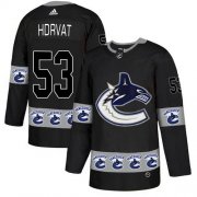 Wholesale Cheap Adidas Canucks #53 Bo Horvat Black Authentic Team Logo Fashion Stitched NHL Jersey