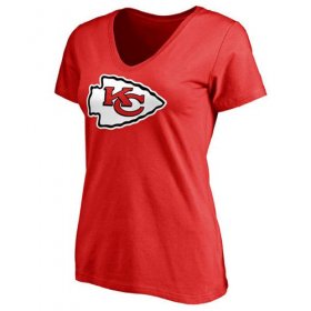 Wholesale Cheap Women\'s Kansas City Chiefs Pro Line Primary Team Logo Slim Fit T-Shirt Red