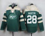 Wholesale Cheap Nike Jets #28 Curtis Martin Green Player Pullover NFL Hoodie
