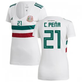 Wholesale Cheap Women\'s Mexico #21 C.Pena Away Soccer Country Jersey
