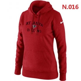 Wholesale Cheap Women\'s Nike Atlanta Falcons Heart & Soul Pullover Hoodie Red