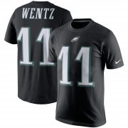 Wholesale Cheap Philadelphia Eagles #11 Carson Wentz Nike Player Pride Name & Number T-Shirt Black