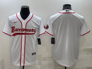 Wholesale Men's Tampa Bay Buccaneers Blank White Stitched Cool Base Nike Baseball Jersey