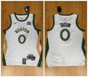 Cheap Celtics 0 Jayson Tatum White Nike 2023-24 City Edition Swingman Jersey