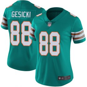 Wholesale Cheap Nike Dolphins #88 Mike Gesicki Aqua Green Alternate Women\'s Stitched NFL Vapor Untouchable Limited Jersey