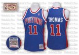 Wholesale Cheap Detroit Pistons #11 Isiah Thomas Blue Swingman Throwback Jersey