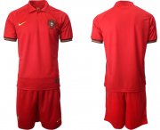 Wholesale Cheap Men 2021 European Cup Portugal home red Soccer Jersey