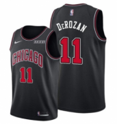 Wholesale Cheap Men's Chicago Bulls #11 DeMar DeRozan Black Edition Swingman Stitched Basketball Jersey