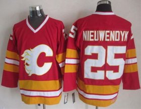 Wholesale Cheap Flames #25 Joe Nieuwendyk Red CCM Throwback Stitched NHL Jersey