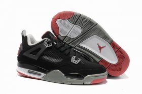 Wholesale Cheap Womens Air Jordan 4 Shoes Black/Wine red