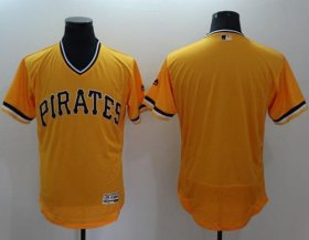 Wholesale Cheap Pirates Blank Gold Flexbase Authentic Collection Stitched MLB Jersey