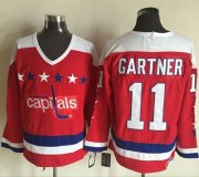 Wholesale Cheap Capitals #11 Mike Gartner Red Alternate CCM Throwback Stitched NHL Jersey