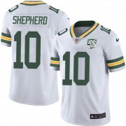 Wholesale Cheap Nike Packers #10 Darrius Shepherd White Men's 100th Season Stitched NFL Vapor Untouchable Limited Jersey