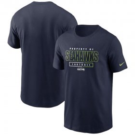 Wholesale Cheap Seattle Seahawks Nike Team Property Of Essential T-Shirt College Navy