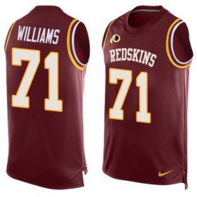 Wholesale Cheap Nike Redskins #71 Trent Williams Burgundy Red Team Color Men\'s Stitched NFL Limited Tank Top Jersey
