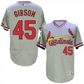 Wholesale Cheap Cardinals #45 Bob Gibson Grey Flexbase Authentic Collection Cooperstown Stitched MLB Jersey