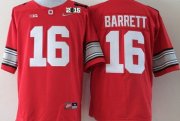 Wholesale Cheap Ohio State Buckeyes #16 J.T. Barrett 2015 Playoff Rose Bowl Special Event Diamond Quest Red 2015 BCS Patch Jersey
