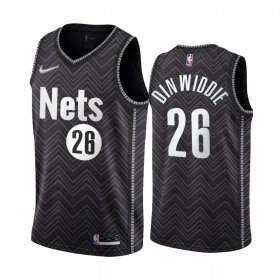 Wholesale Cheap Brooklyn Nets #26 Spencer Dinwiddie Black NBA Swingman 2020-21 Earned Edition Jersey
