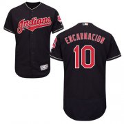 Wholesale Cheap Indians #10 Edwin Encarnacion Navy Blue Flexbase Authentic Collection Stitched MLB Jersey