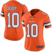 Wholesale Cheap Nike Broncos #10 Jerry Jeudy Orange Women's Stitched NFL Limited Rush Jersey