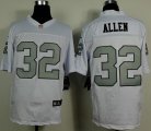 Wholesale Cheap Nike Raiders #32 Marcus Allen White Silver No. Men's Stitched NFL Elite Jersey