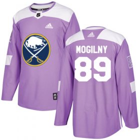 Wholesale Cheap Adidas Sabres #89 Alexander Mogilny Purple Authentic Fights Cancer Stitched NHL Jersey