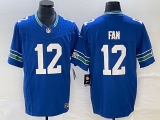 Wholesale Cheap Men's Seattle Seahawks 12th Fan Royal 2023 F.U.S.E. Vapor Limited Throwback Stitched Jersey
