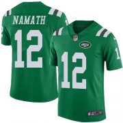 Wholesale Cheap Nike Jets #12 Joe Namath Green Men's Stitched NFL Elite Rush Jersey