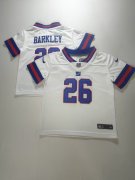Wholesale Cheap Toddlers New York Giants #26 Saquon Barkley White Color Rush Stitched Nike Limited Jersey