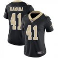 Wholesale Cheap Nike Saints #41 Alvin Kamara Black Team Color Women's Stitched NFL Vapor Untouchable Limited Jersey