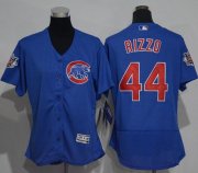 Wholesale Cheap Cubs #44 Anthony Rizzo Blue Flexbase Authentic Women's Stitched MLB Jersey