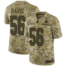 Wholesale Cheap Nike Saints #56 DeMario Davis Camo Men\'s Stitched NFL Limited 2018 Salute To Service Jersey