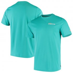 Wholesale Cheap Miami Dolphins Nike On-Field Coaches UV Performance T-Shirt Aqua