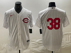 Cheap Men\'s Cincinnati Reds #38 Jose Barrero White Field of Dreams Stitched Baseball Jersey