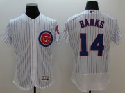 Wholesale Cheap Cubs #14 Ernie Banks White Flexbase Authentic Collection Stitched MLB Jersey