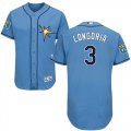 Wholesale Cheap Rays #3 Evan Longoria Light Blue Flexbase Authentic Collection Stitched MLB Jersey