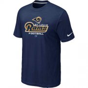 Wholesale Cheap Nike Los Angeles Rams Critical Victory NFL T-Shirt Midnight Blue