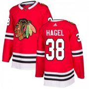 Wholesale Cheap Men's Chicago Blackhawks #38 Brandon Hagel Adidas Authentic Home Red Jersey