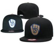 Wholesale Cheap MLB Milwaukee Brewers Snapback Ajustable Cap Hat