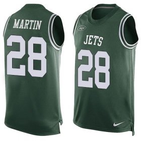 Wholesale Cheap Nike Jets #28 Curtis Martin Green Team Color Men\'s Stitched NFL Limited Tank Top Jersey