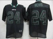 Wholesale Cheap Jets #24 Darrelle Revis Lights Out Black Stitched NFL Jersey