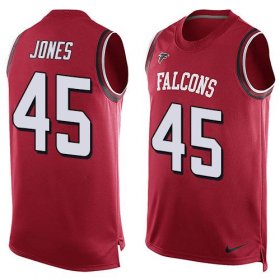 Wholesale Cheap Nike Falcons #45 Deion Jones Red Team Color Men\'s Stitched NFL Limited Tank Top Jersey