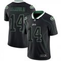 Wholesale Cheap Nike Jets #14 Sam Darnold Lights Out Black Men's Stitched NFL Limited Rush Jersey