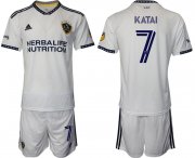 Wholesale Cheap Men 2022-2023 Club Los Angeles Galaxy home white 7 Adidas Soccer Jersey