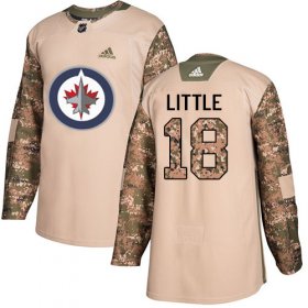 Wholesale Cheap Adidas Jets #18 Bryan Little Camo Authentic 2017 Veterans Day Stitched NHL Jersey