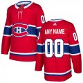 Wholesale Cheap Men's Adidas Canadiens Personalized Authentic Red Home NHL Jersey